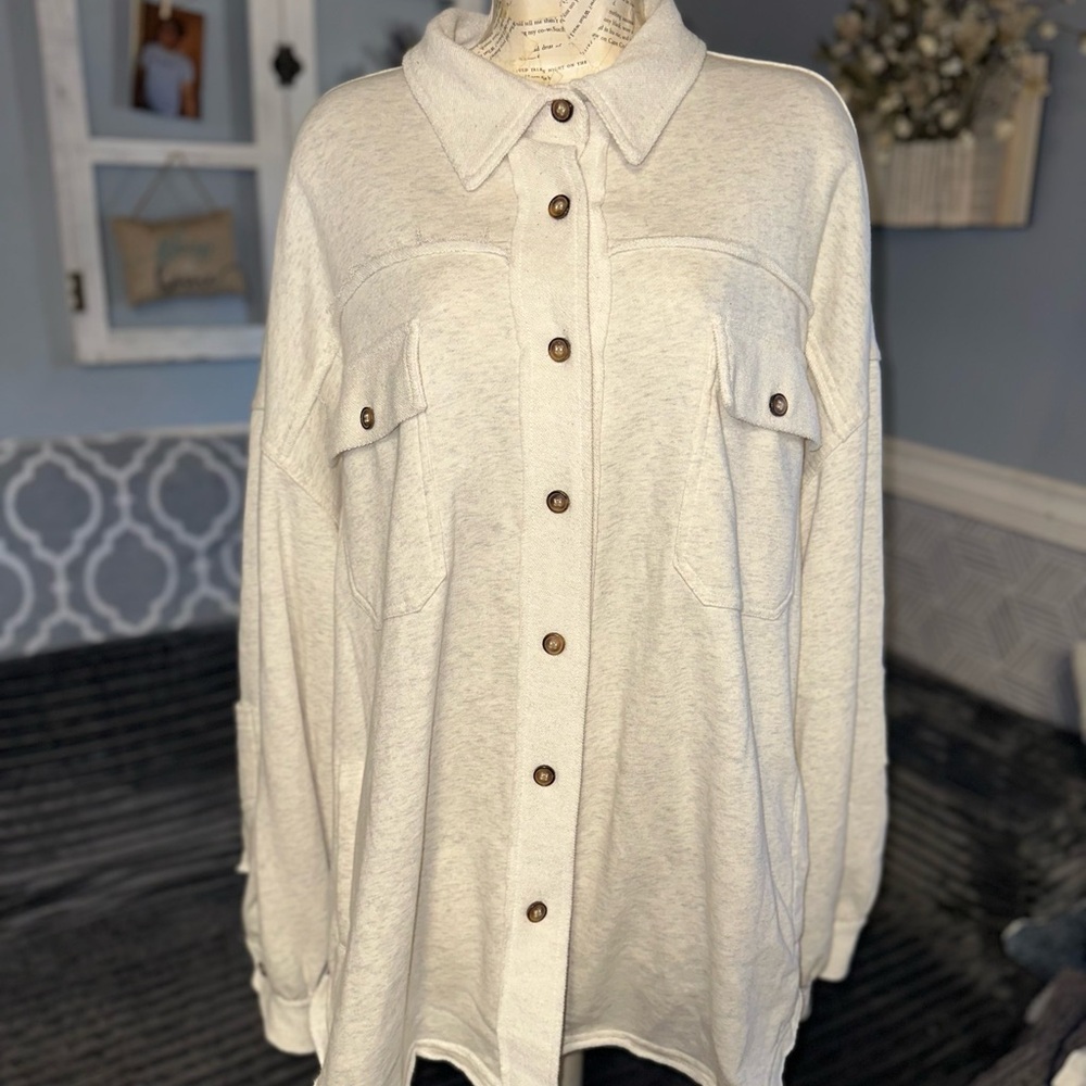 POL Cream Cardigan with Relaxed Fit